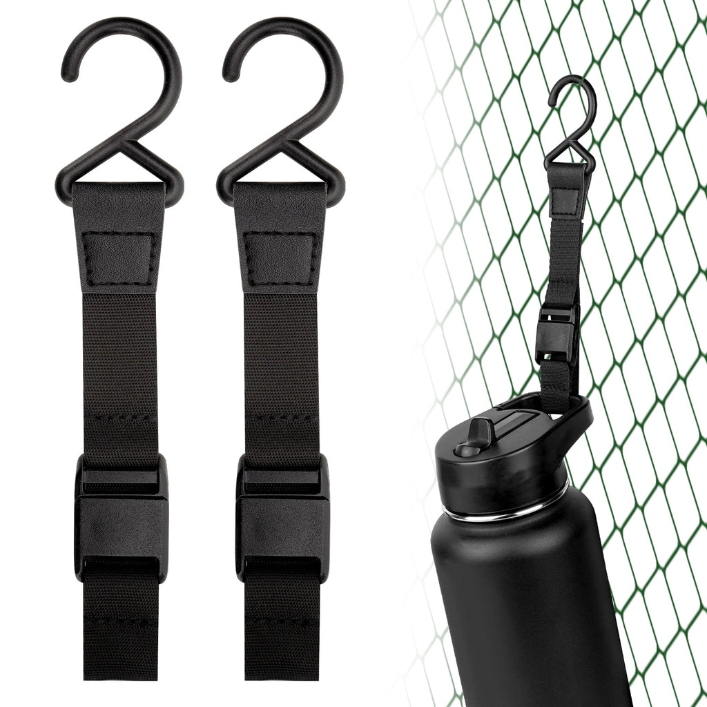 Linkidea 2 Pack Fence Hooks for Waterbottle, Compatible with Stanley, Nalgene, IRON FLASK with Handle Bottle &amp; Tumbler, S Shaped Hook Hanger Magnetic Buckle for Outdoor Sports Camping - 76NU