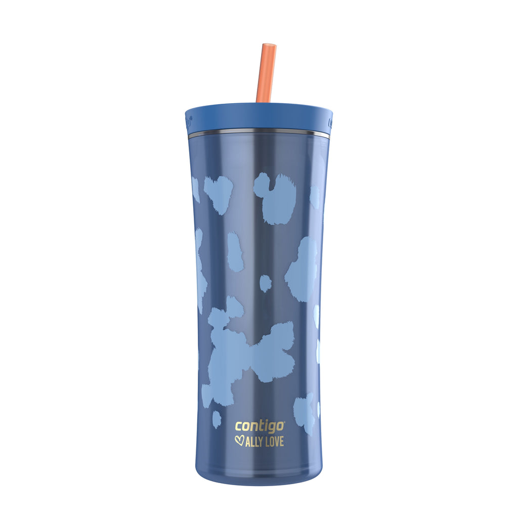 Contigo 20oz Shake &amp; Go Tumbler, Plastic with Straw, Stellar Jay Cowhide Couture - 721I
