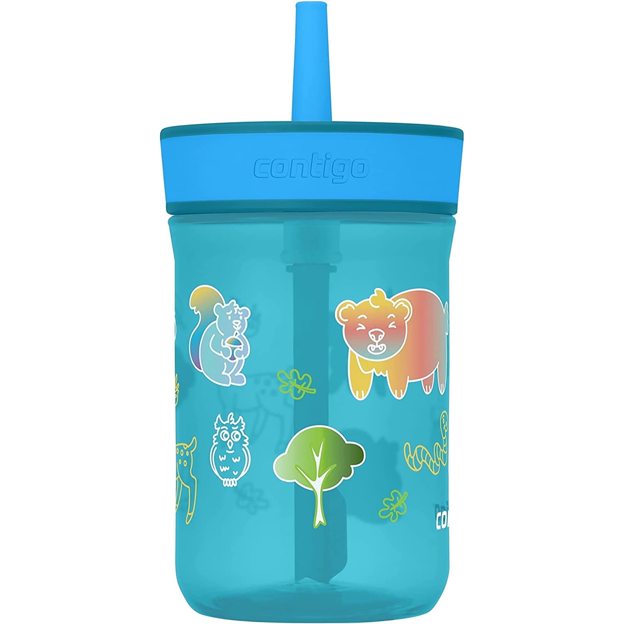 Contigo Kid's 14 oz. Leighton Tumbler with Straw - Juniper/Blue Forest - H6YD