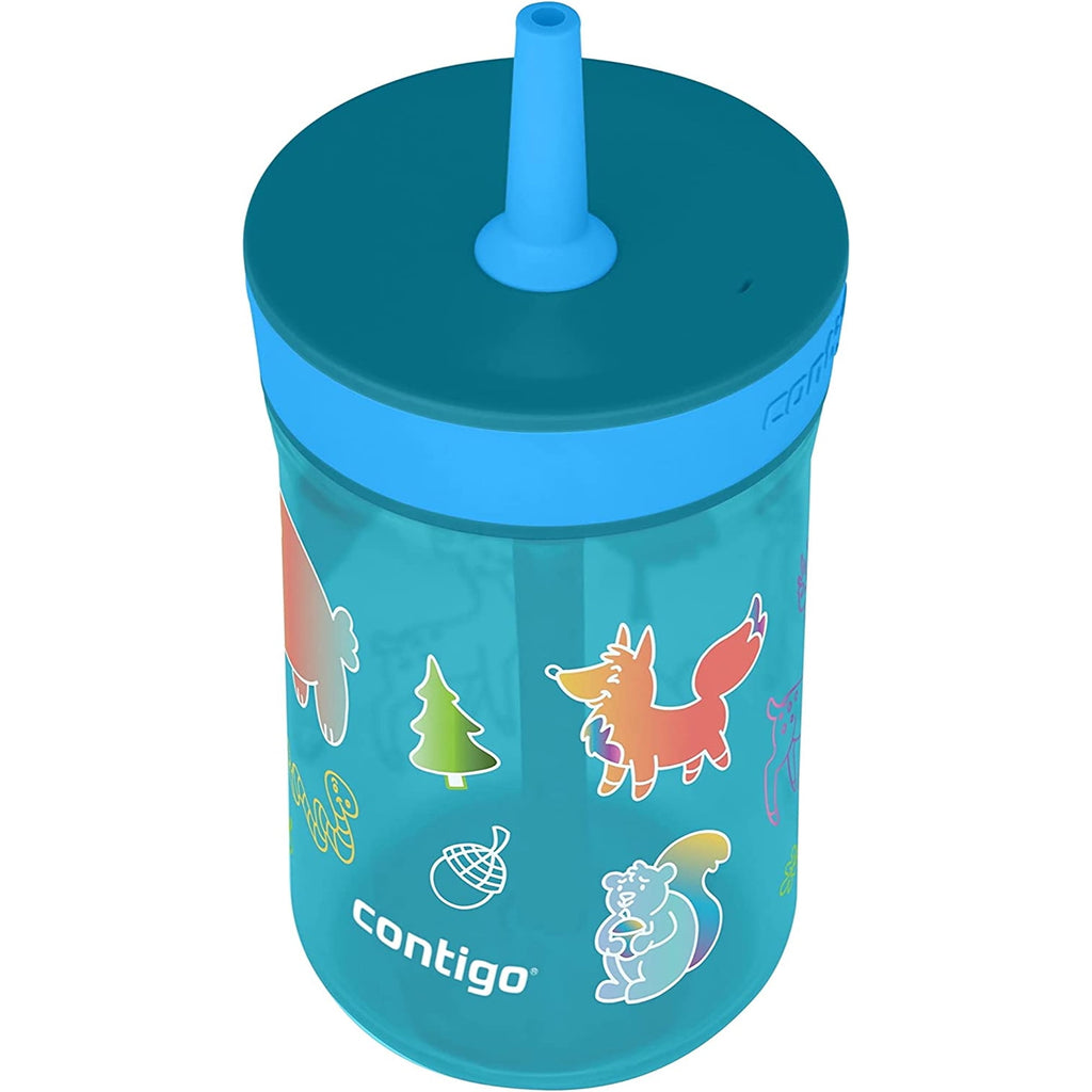 Contigo Kid's 14 oz. Leighton Tumbler with Straw - Juniper/Blue Forest - H6YD