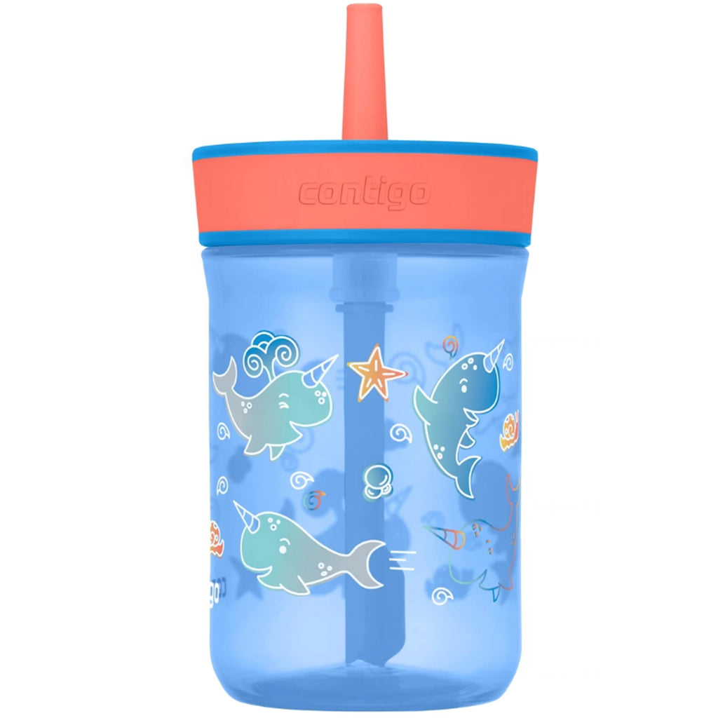 Contigo Kid's 14 oz. Leighton Tumbler with Straw - Juniper/Blue Forest - H6YD