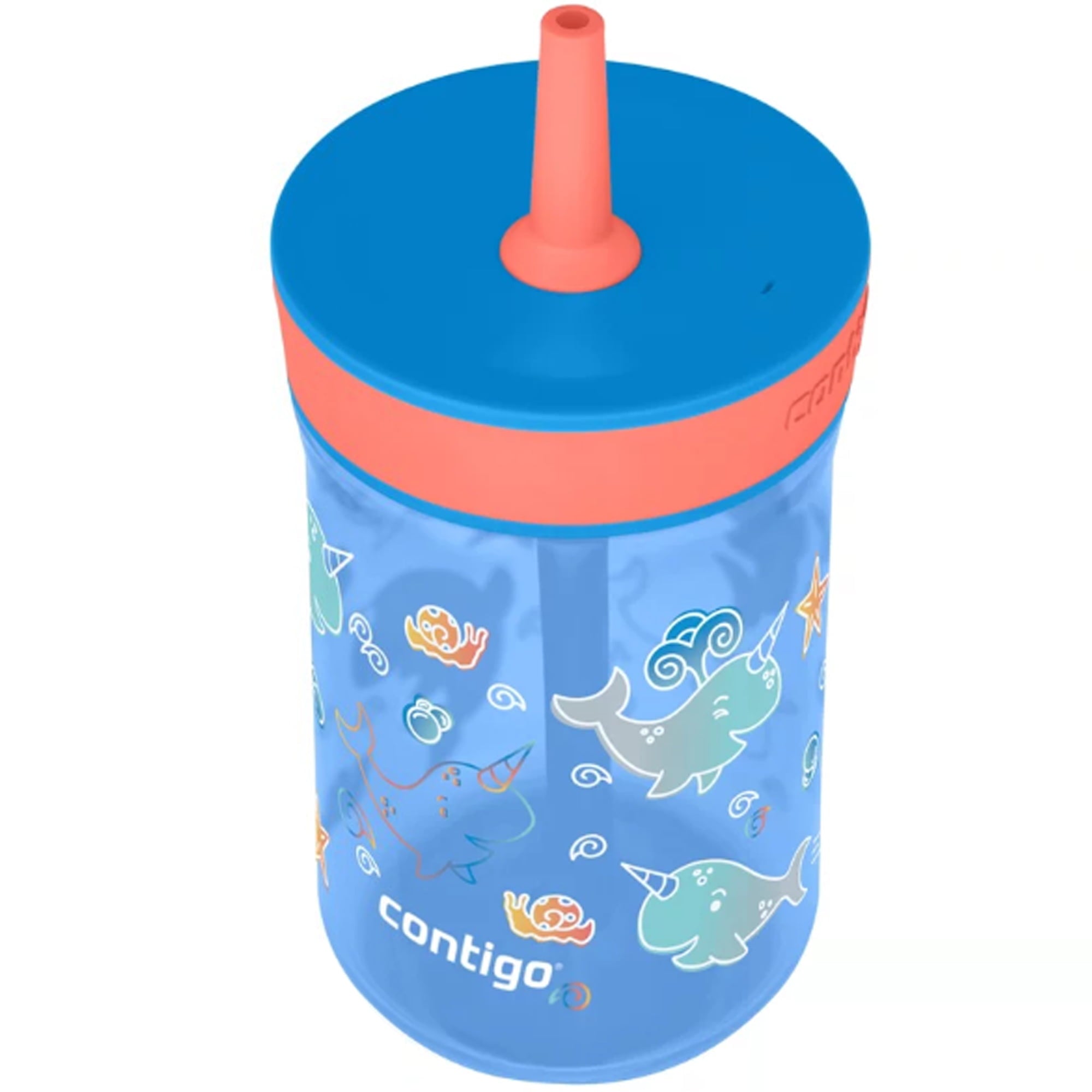 Contigo Kid's 14 oz. Leighton Tumbler with Straw - Juniper/Blue Forest - H6YD