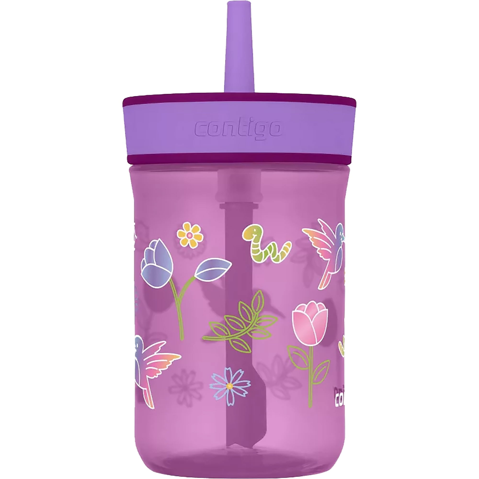 Contigo Kid's 14 oz. Leighton Tumbler with Straw - Juniper/Blue Forest - H6YD