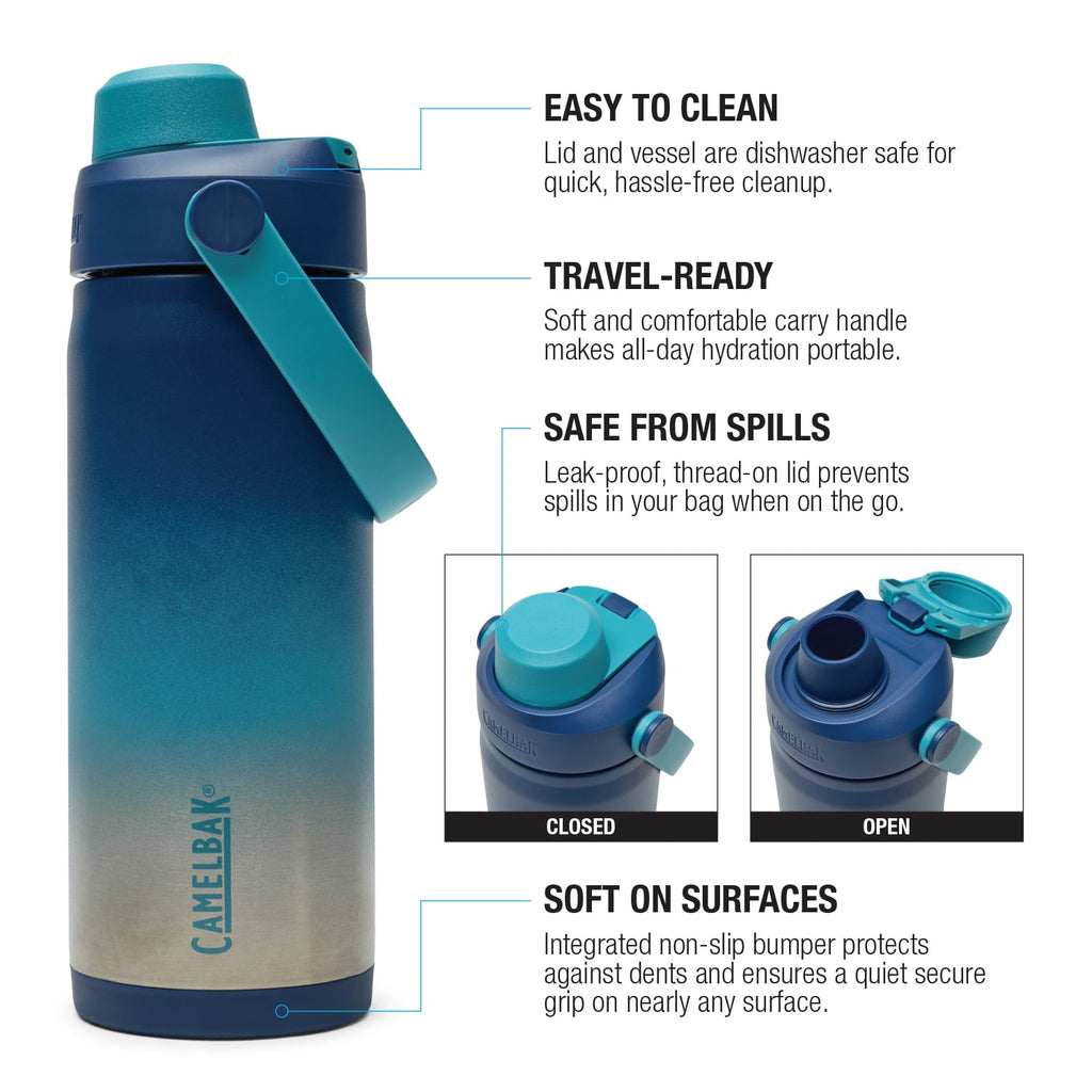 Camelbak Thrive Chug 16oz Stainless Bottle, Blue Haze - OCLO