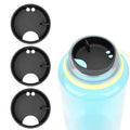 Linkidea 4 Pack Water Bottle Silicone Splashguard Compatible with Nalgene Sustain Wide Mouth 32oz, Anti-Spill Splash Guard for Wide-Necked Bottles with 53mm Opening, Waterbottle Easy Sipper - 9116