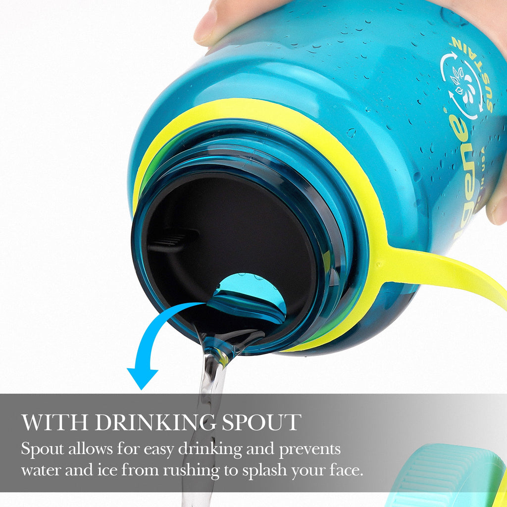 Linkidea 4 Pack Water Bottle Silicone Splashguard Compatible with Nalgene Sustain Wide Mouth 32oz, Anti-Spill Splash Guard for Wide-Necked Bottles with 53mm Opening, Waterbottle Easy Sipper - 9116