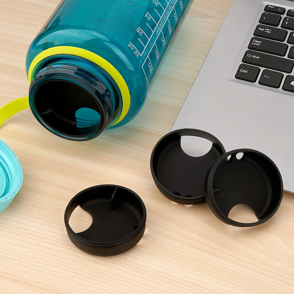 Linkidea 4 Pack Water Bottle Silicone Splashguard Compatible with Nalgene Sustain Wide Mouth 32oz, Anti-Spill Splash Guard for Wide-Necked Bottles with 53mm Opening, Waterbottle Easy Sipper - 9116