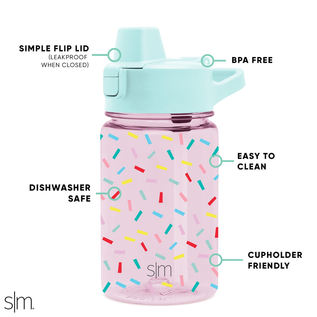 Simple Modern 12 fl oz Reusable Tritan Summit Water Bottle with Silicone Straw Lid | Birthday Cake - ZLL8