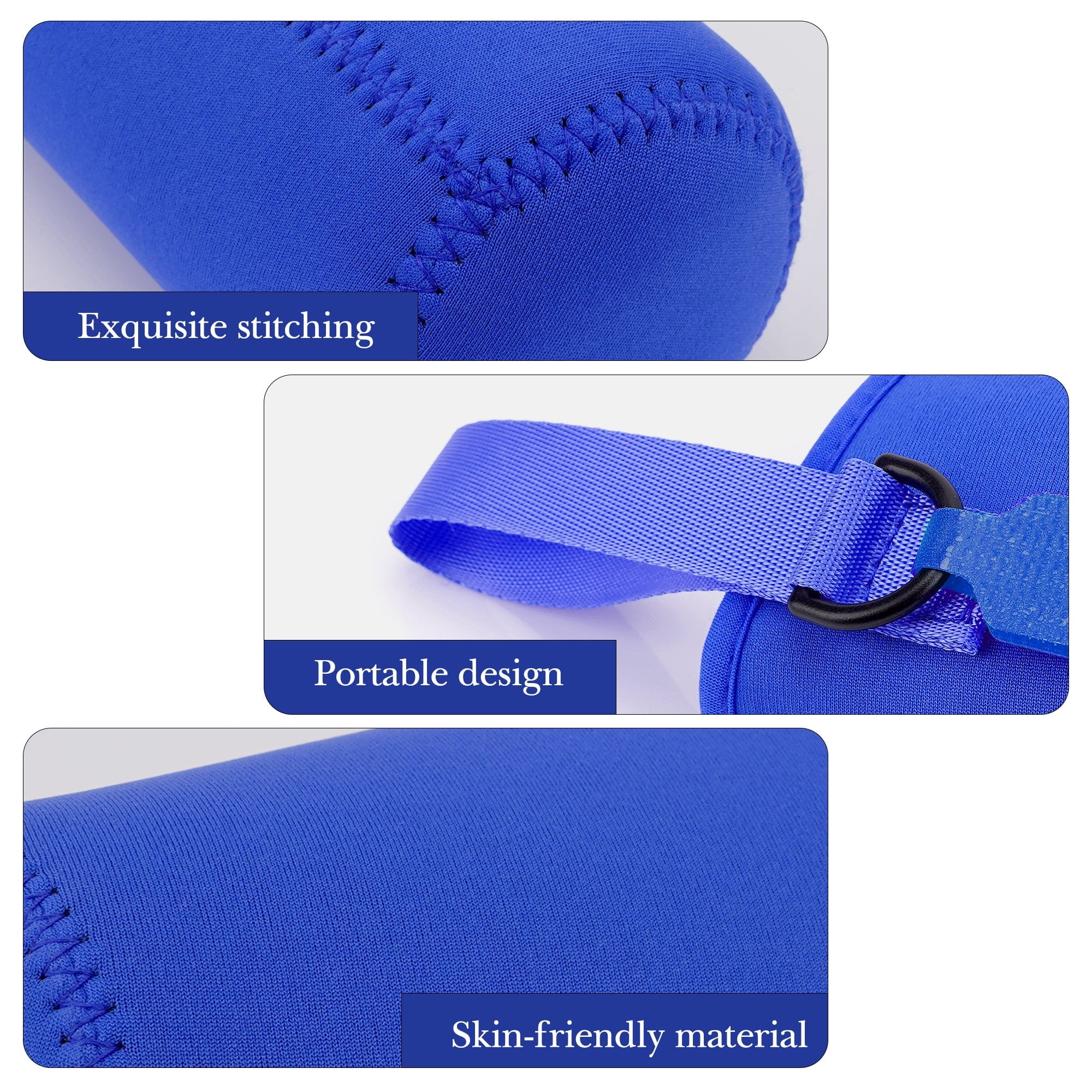 Linkidea Water Bottle Sleeve Compatible with CamelBak Eddy+ Tritan 14oz, Steel 12oz Kids Bottle, Waterbottle Holder Bag with Name Tag, Navy Blue - 2IMW