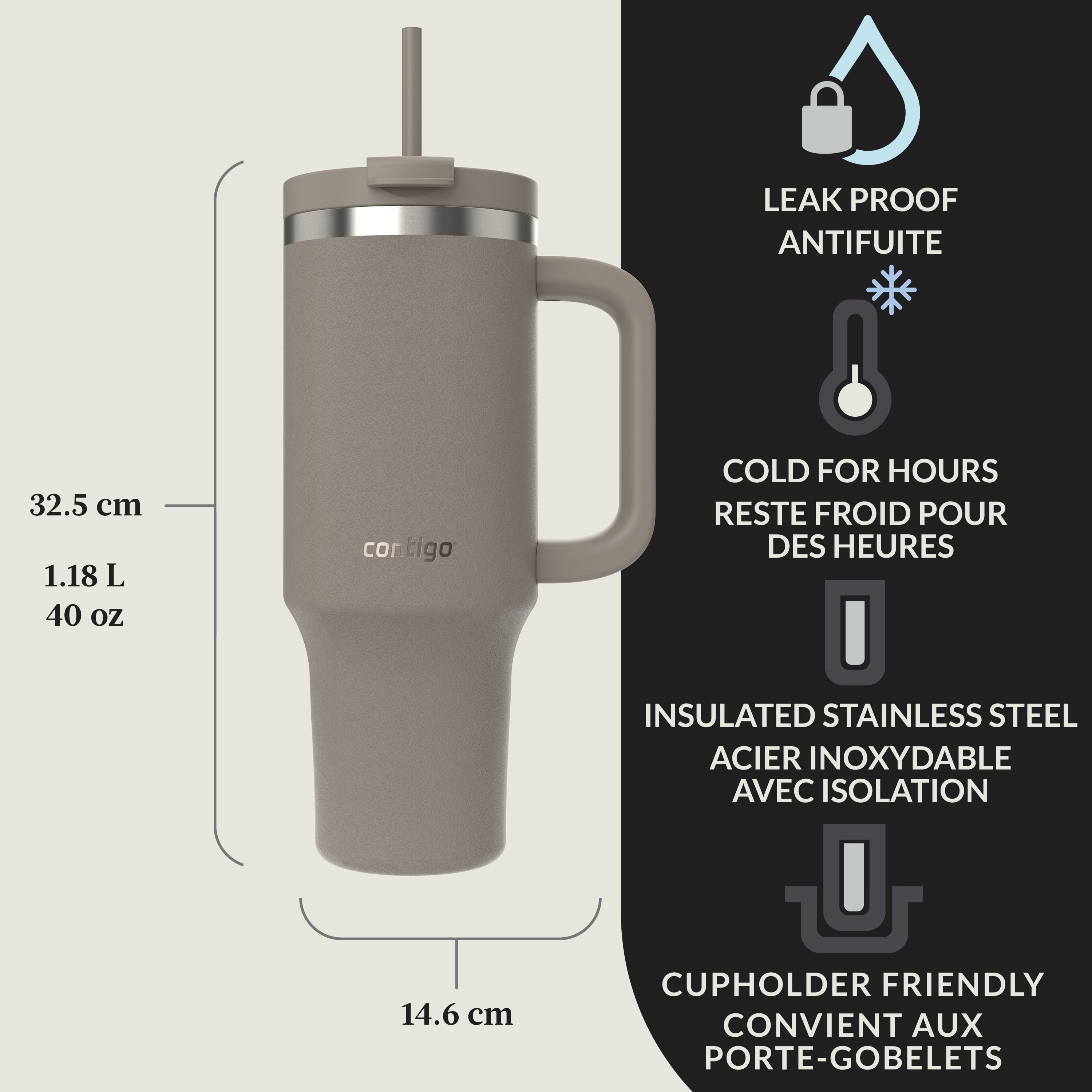 Contigo Streeterville Tumbler 40oz Inky Cap - M38Q