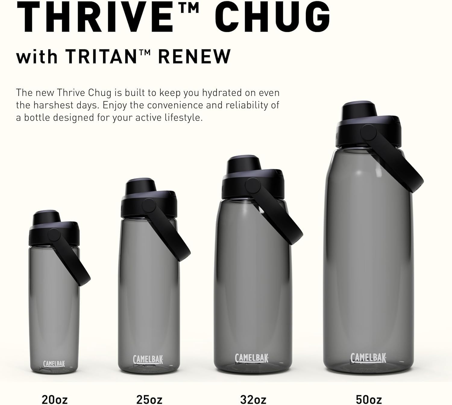 Camelbak Thrive Chug Water Bottle 32oz, Charcoal - VJWS