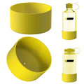 Linkidea 2 Pack Water Bottle Boot Compatible with Nalgene Sustain Wide Mouth 32oz/48oz, Narrow Mouth 32oz, Silicone Anti-Slip Bottle Bottom Bumper Protector (Yellow) - DE5E