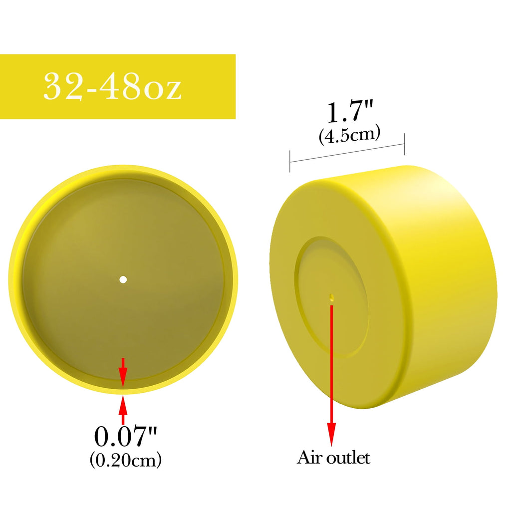 Linkidea 2 Pack Water Bottle Boot Compatible with Nalgene Sustain Wide Mouth 32oz/48oz, Narrow Mouth 32oz, Silicone Anti-Slip Bottle Bottom Bumper Protector (Yellow) - DE5E