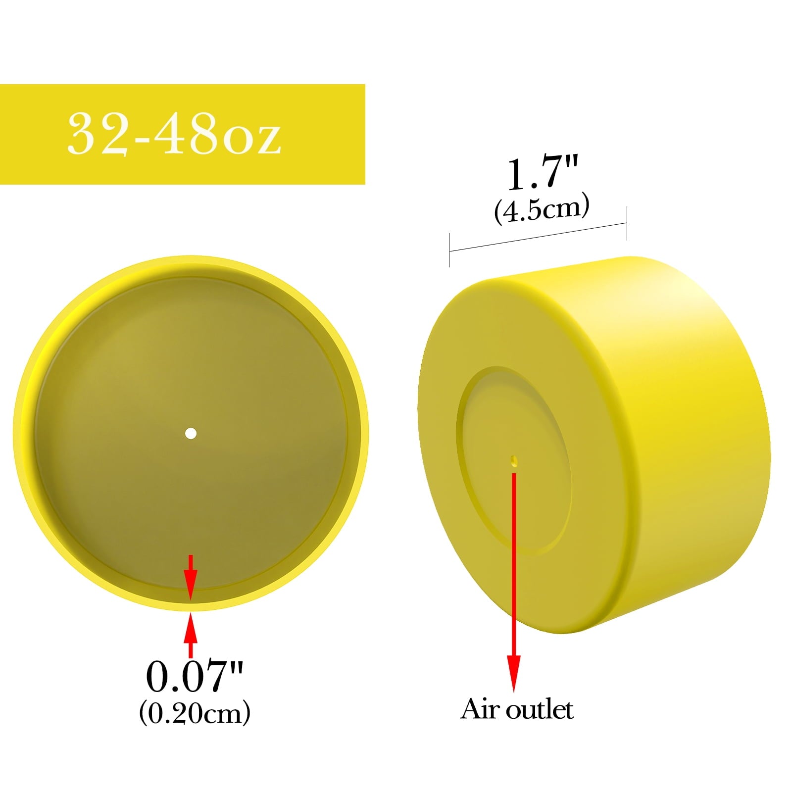 Linkidea 2 Pack Water Bottle Boot Compatible with Nalgene Sustain Wide Mouth 32oz/48oz, Narrow Mouth 32oz, Silicone Anti-Slip Bottle Bottom Bumper Protector (Yellow) - DE5E