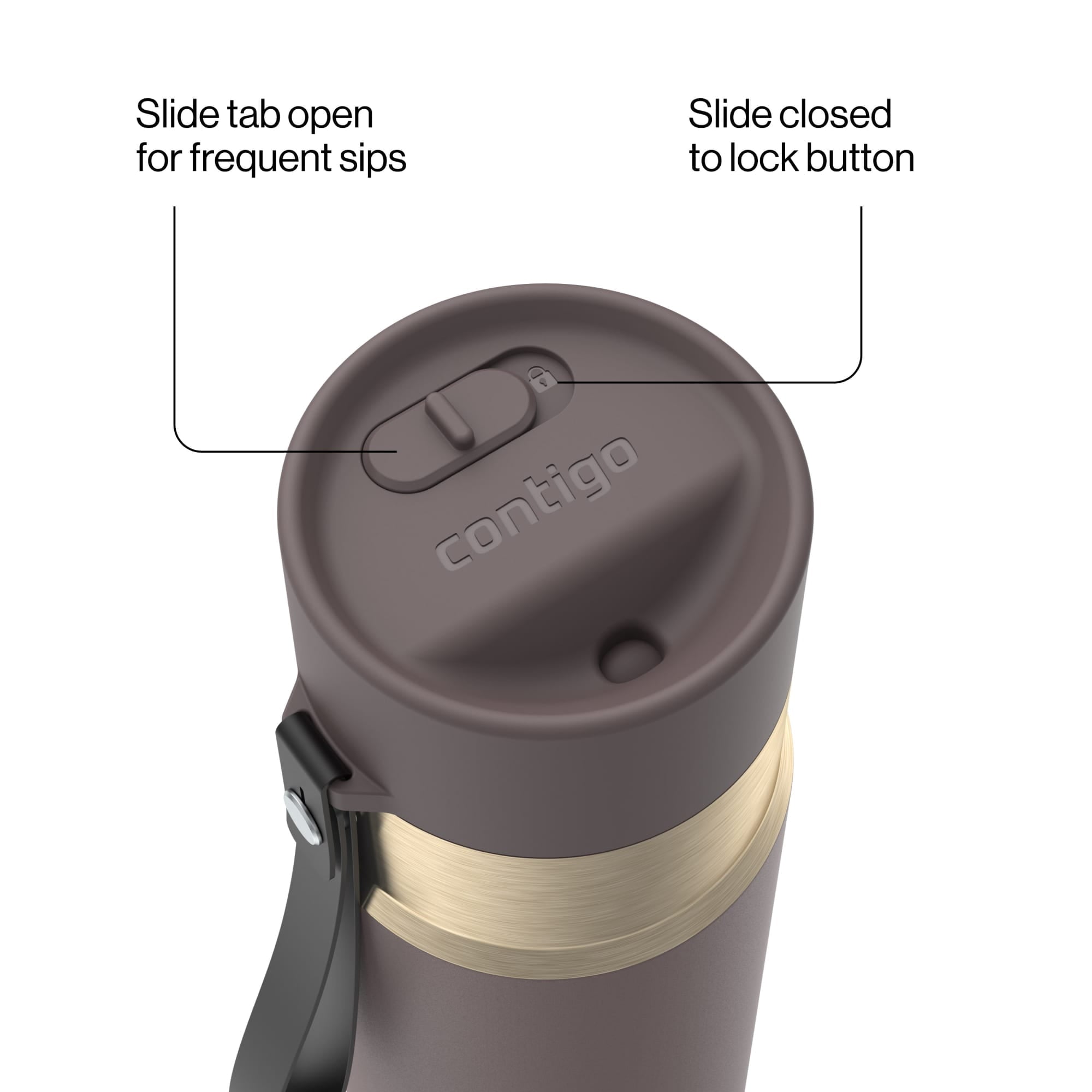 Contigo AutoSeal 16 oz Leakproof Water Bottle with Carrying Strap - FZCD