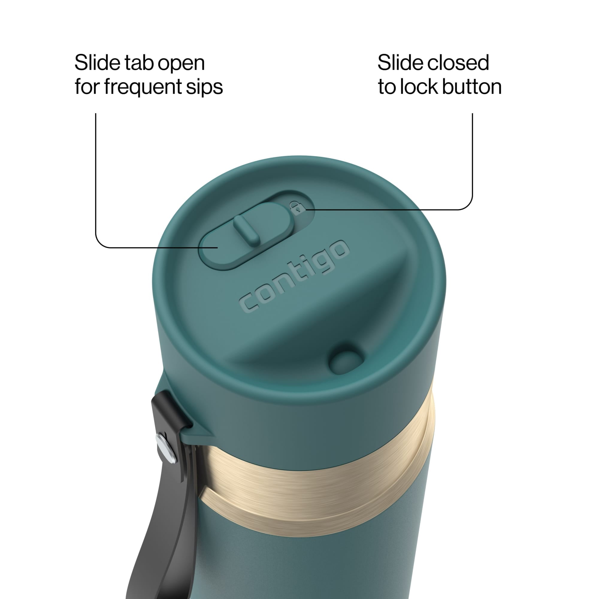 Contigo AutoSeal 16 oz Leakproof Water Bottle with Carrying Strap - FZCD
