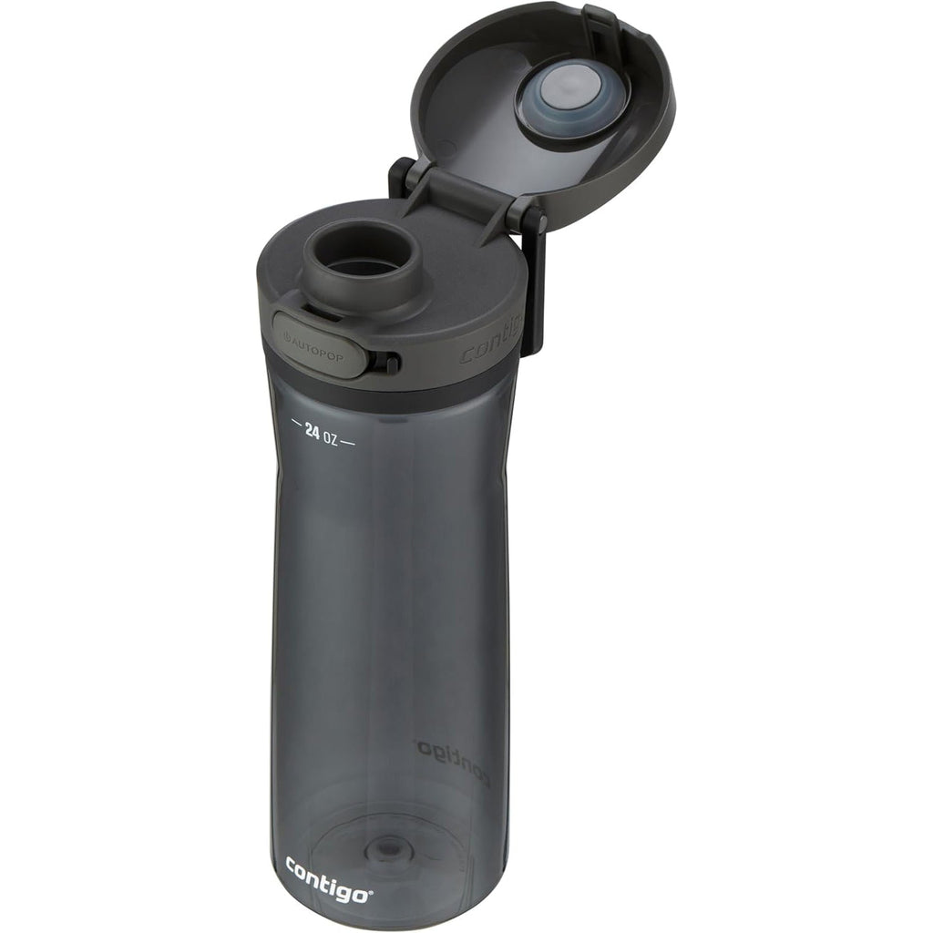 Contigo - Water Bottle with Leak-Proof and Locking Lid, BPA Free, 709ml Capacity, Black - 9OMB