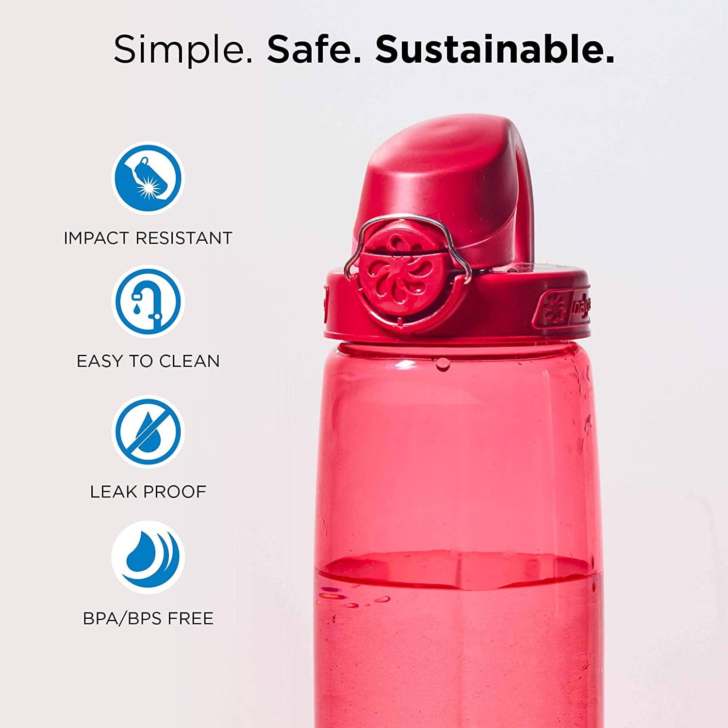 Nalgene Tritan OTF Water Bottle: 24oz, Glacial Blue - Z9UZ