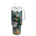 40 oz Insulated Stainless Steel Tumbler Double Wall Stainless Steel Tumbler with 2-Way Drinking Cute Elephant - GY1A