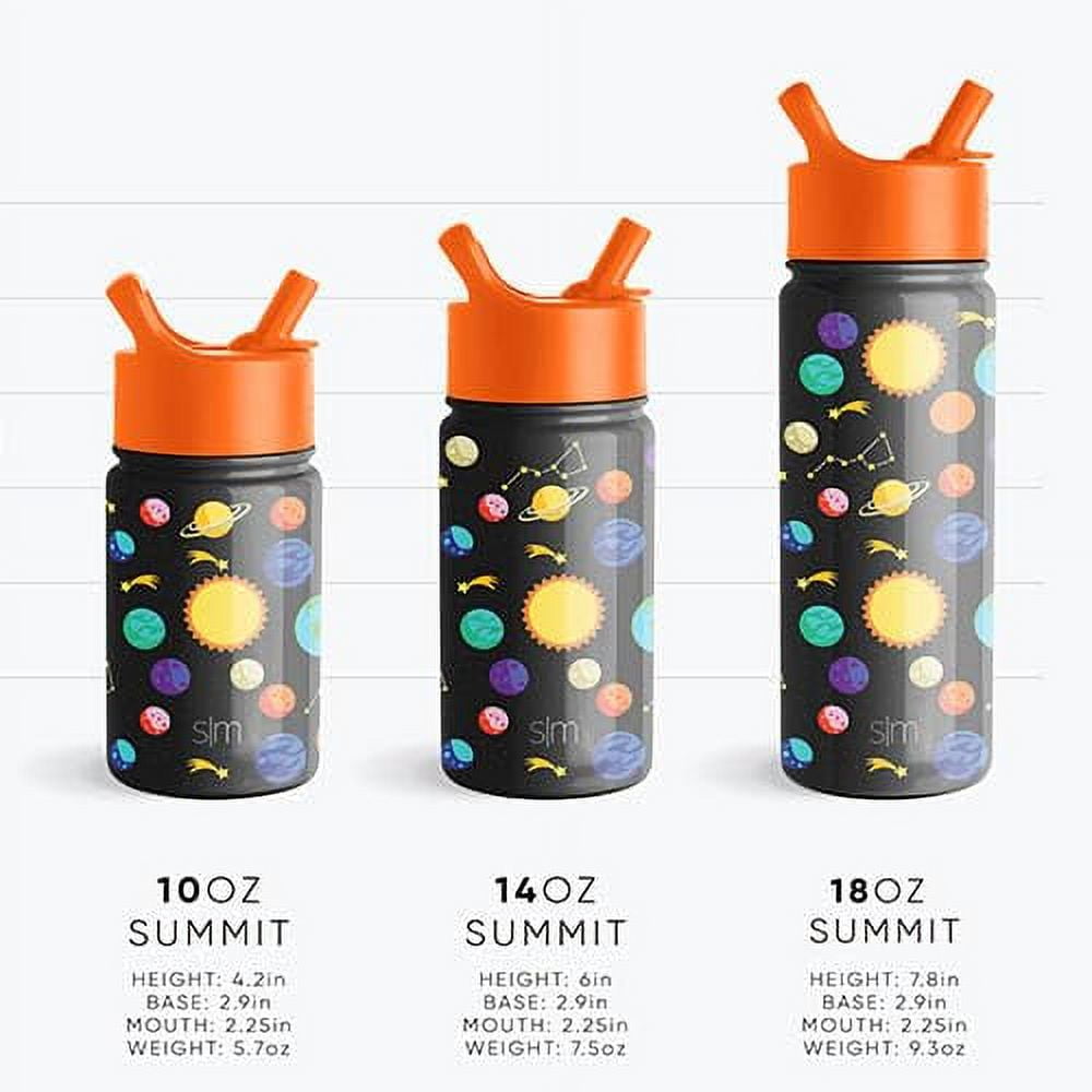 Simple Modern CoComelon Kids Water Bottle with Straw Lid | Insulated Stainless Steel Reusable Tumbler for Toddlers, Girls | Summit Collection | 14oz, CoComelon Pink Melon - QYMU