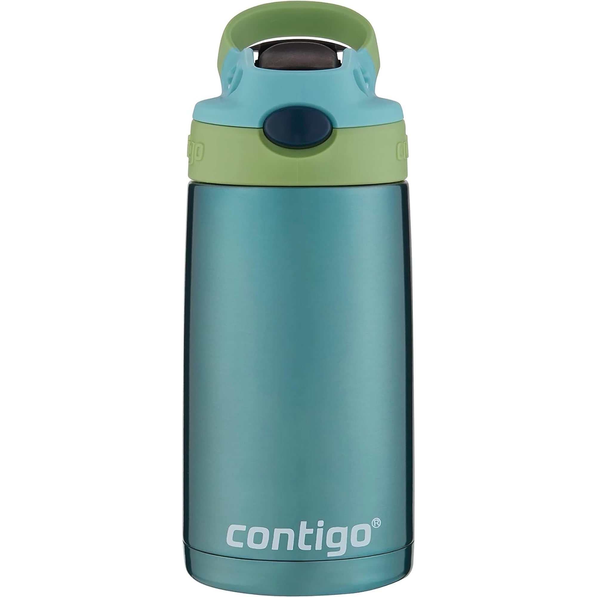 Contigo Kid's 13 oz. AutoSpout Straw Water Bottle - Stainless Steel/Azalea/Pansy - NBM5
