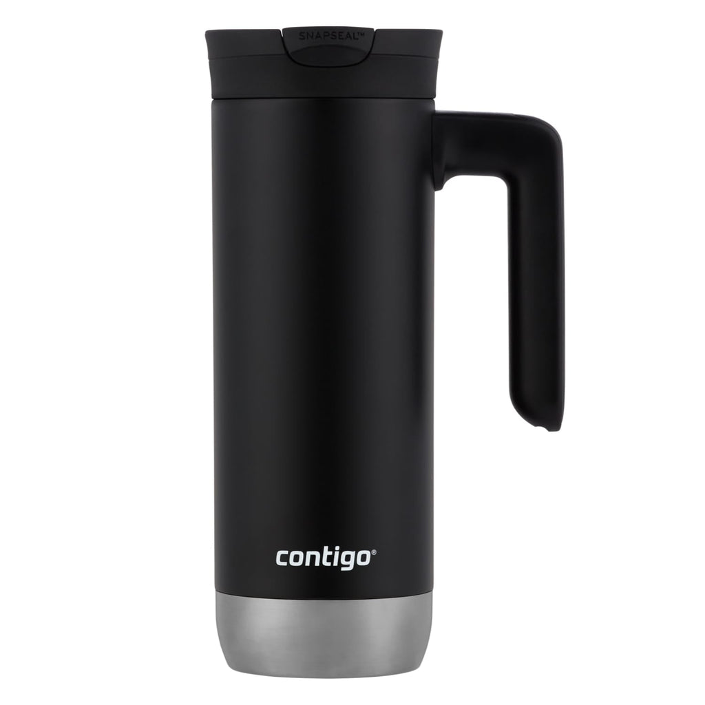 Contigo Huron 2.0 Stainless Steel Travel Mug with SNAPSEAL Lid and Handle in Black, 20 fl oz. - I5GP