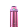 Contigo Kid's 13 oz. AutoSpout Straw Water Bottle - Stainless Steel/Azalea/Pansy - NBM5