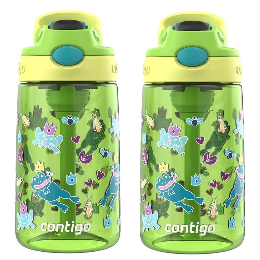 Contigo Kid's 14 oz. Aubrey Water Bottle 2-Pack - Bunnies/Frog - 5CVG