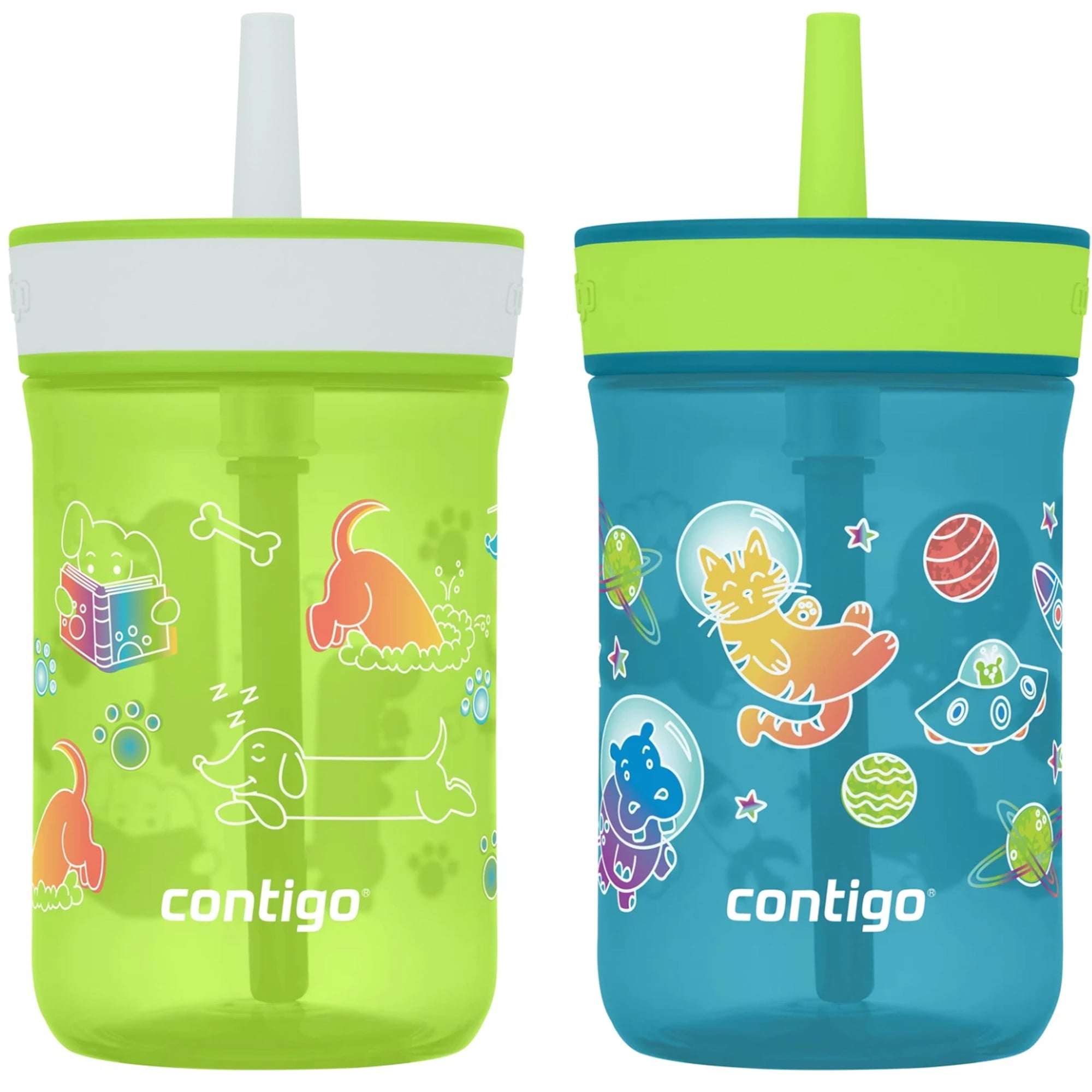 Contigo Kid's 14 oz. Leighton Tumbler 2-Pack - Dogs Doing Things/Spacecraft - T89B