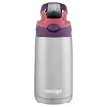 Contigo Kids Stainless Steel Water Bottle with Redesigned AUTOSPOUT Straw Lid Eggplant and Punch, 13 fl oz. - Y1LK
