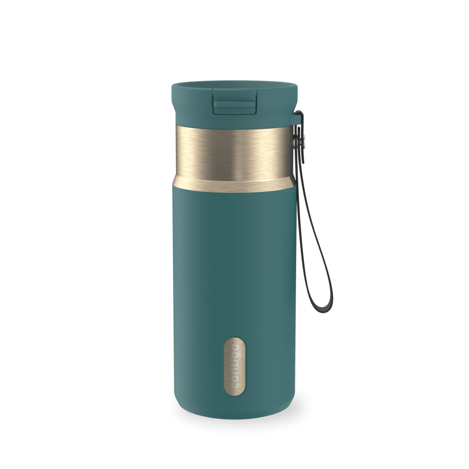 Contigo SnapSeal 16 oz Leakproof Stainless Steel Water Bottle with Carrying Strap - HQNM
