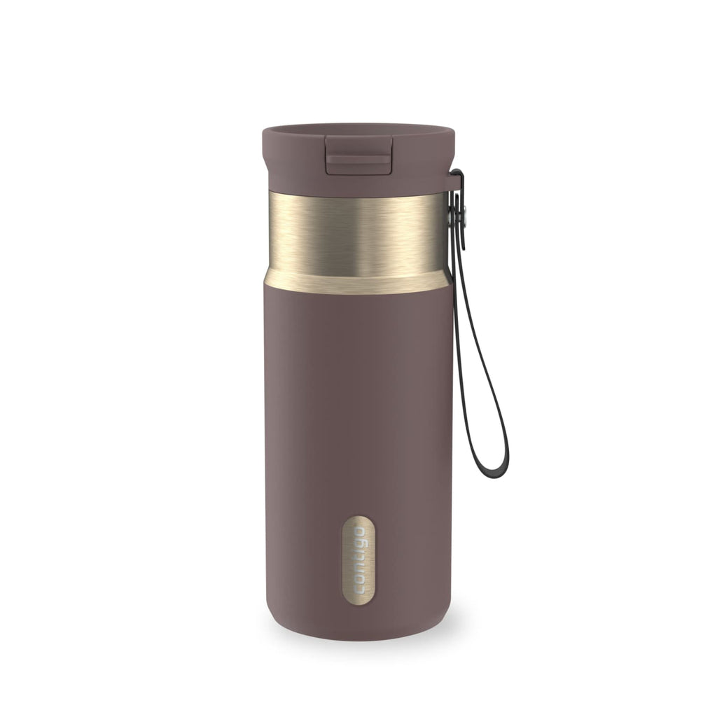 Contigo SnapSeal 16 oz Leakproof Stainless Steel Water Bottle with Carrying Strap - HQNM