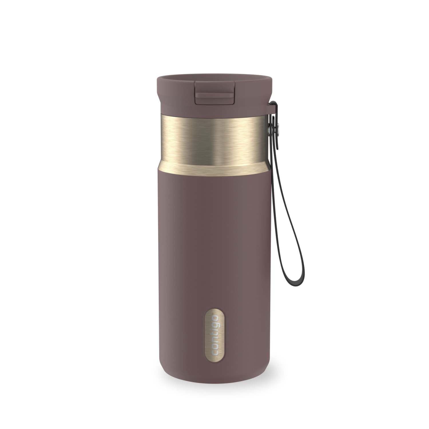 Contigo SnapSeal 16 oz Leakproof Stainless Steel Water Bottle with Carrying Strap - HQNM