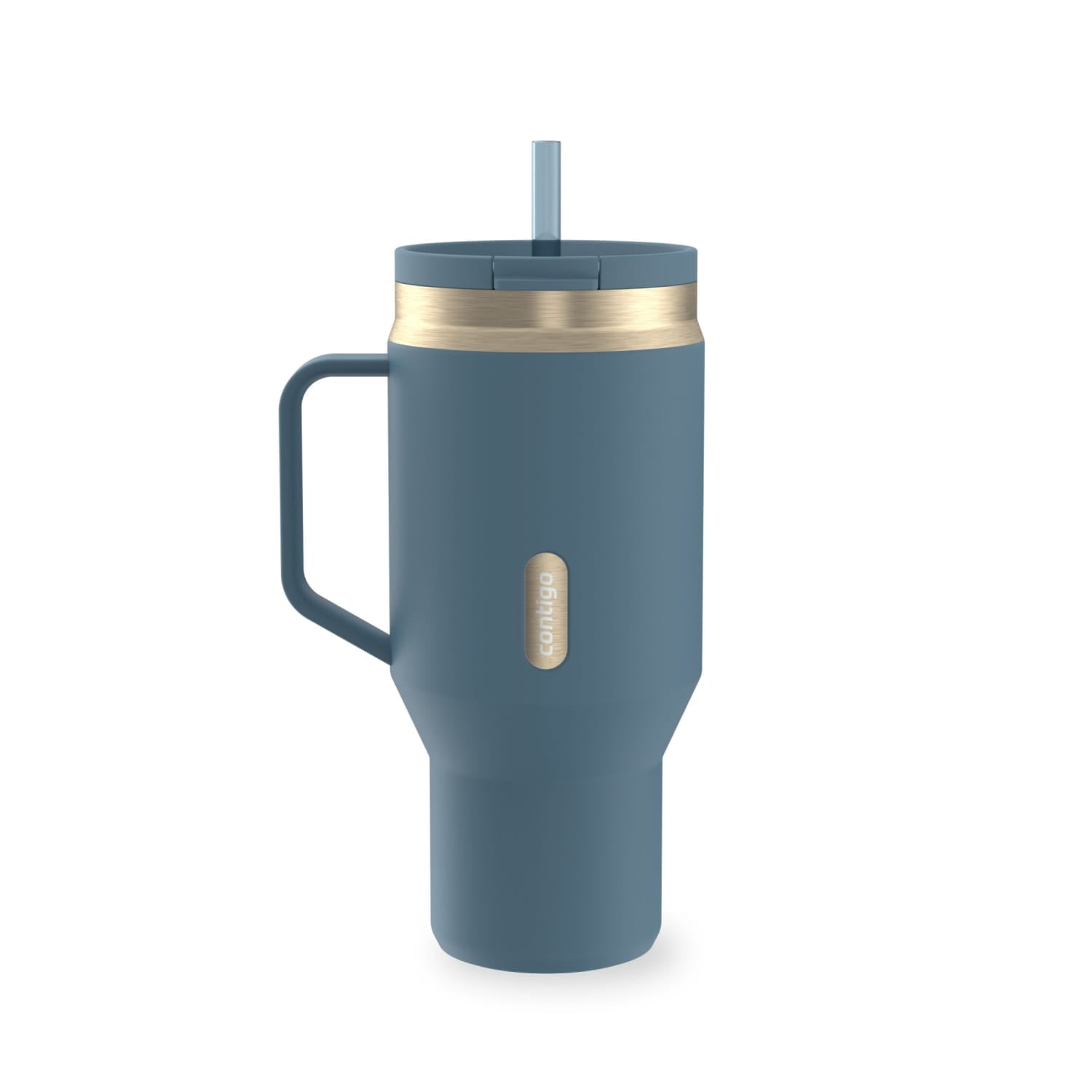 Contigo SnapSeal Leakproof Stainless Steel Reusable Water Bottle Tumbler with Side Handle, Black/Bronze, 30 oz - ROMG
