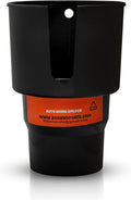 Cup Holder Expander - Fits Hydro Flasks 32/40 oz, Nalgene,  &amp; Large Bottles up to 3.8  Wide - for  up to 3.2  Wide - Black - 8P71