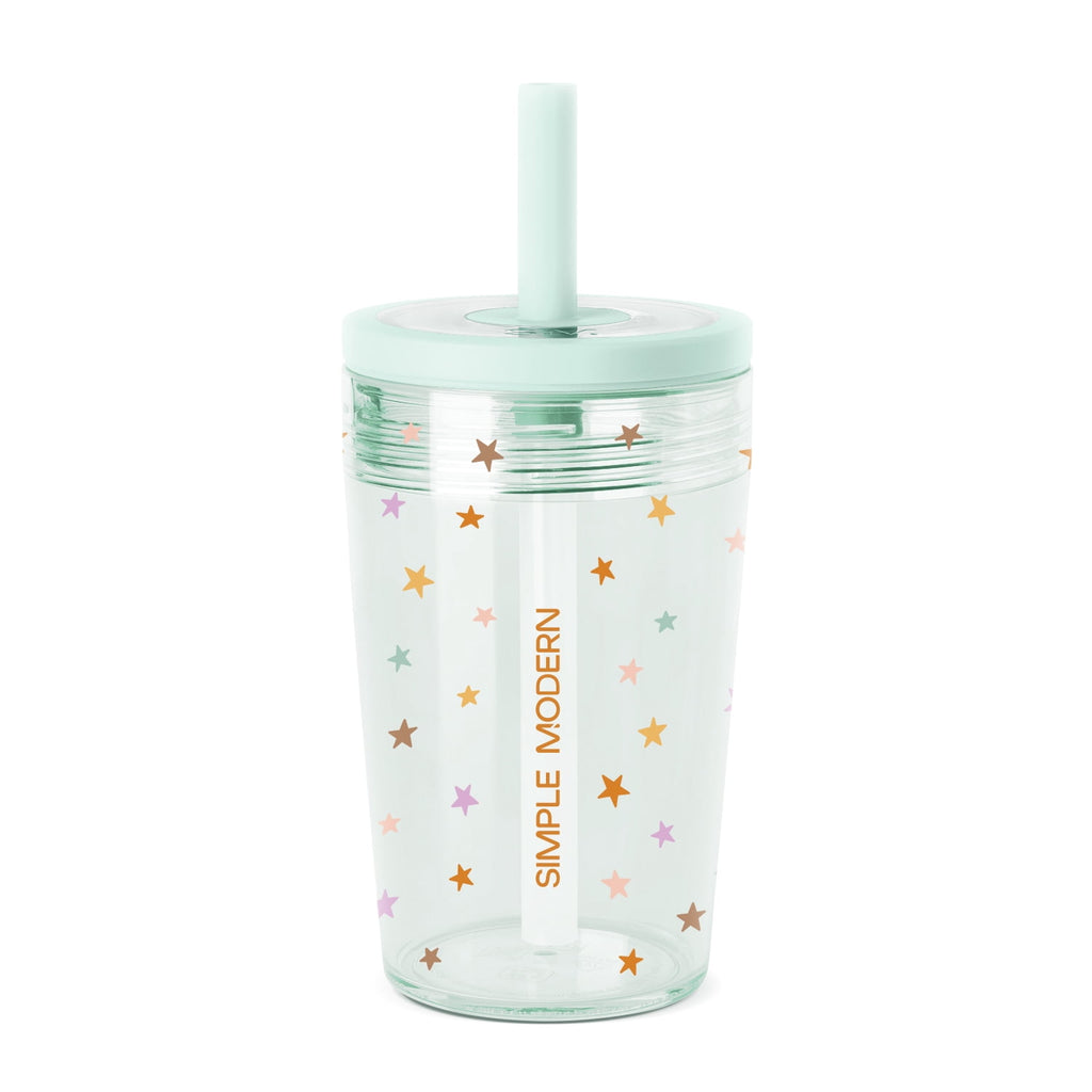 Simple Modern 12 fl oz Tritan Plastic Junior Tumbler with Silicone Straw Lid for Toddlers | Stars - J27T