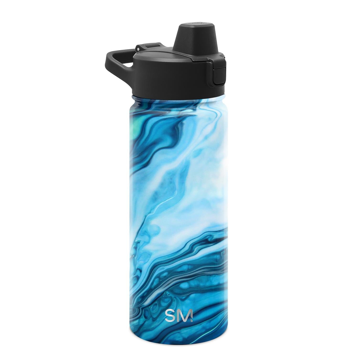 Simple Modern 18 fl oz Insulated Stainless Steel Summit Water Bottle with Covered Silicone Straw Lid | Sweet Taffy - 28S2