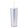 Simple Modern 24 fl oz Double Wall Plastic Classic Tumbler with Straw|Opalescent - ZC3A
