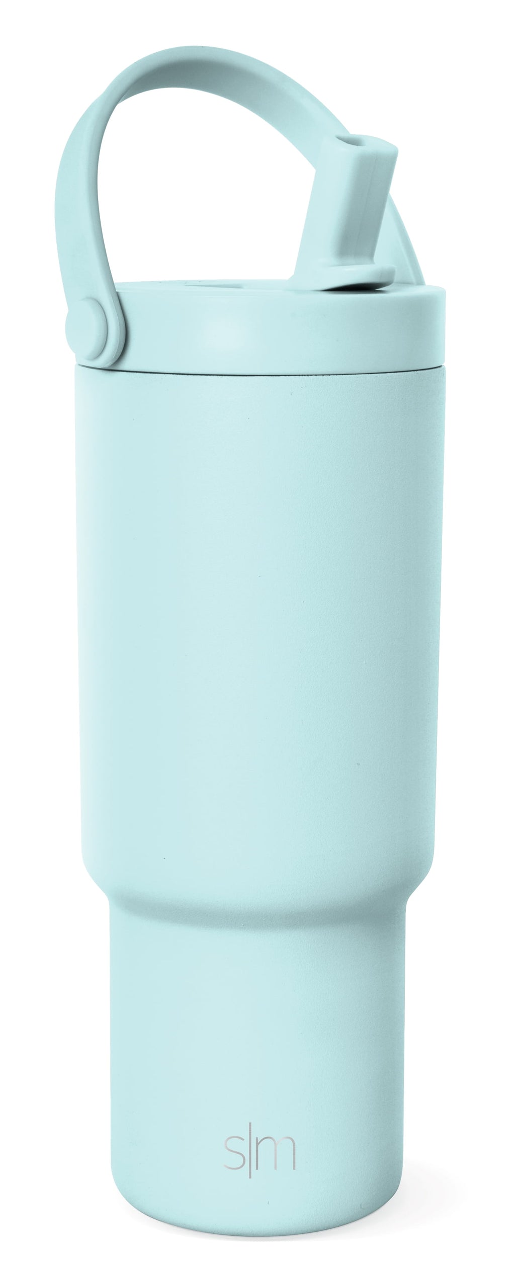Simple Modern 24 fl oz Insulated Stainless Steel Trek Pivot Tumbler with Straw Lid and Top Handle|Seaside Blue - E9IO