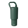 Simple Modern 30 fl oz Insulated Stainless Steel Trek Pivot Tumbler with Straw Lid and Top Handle|Forest - 7G37