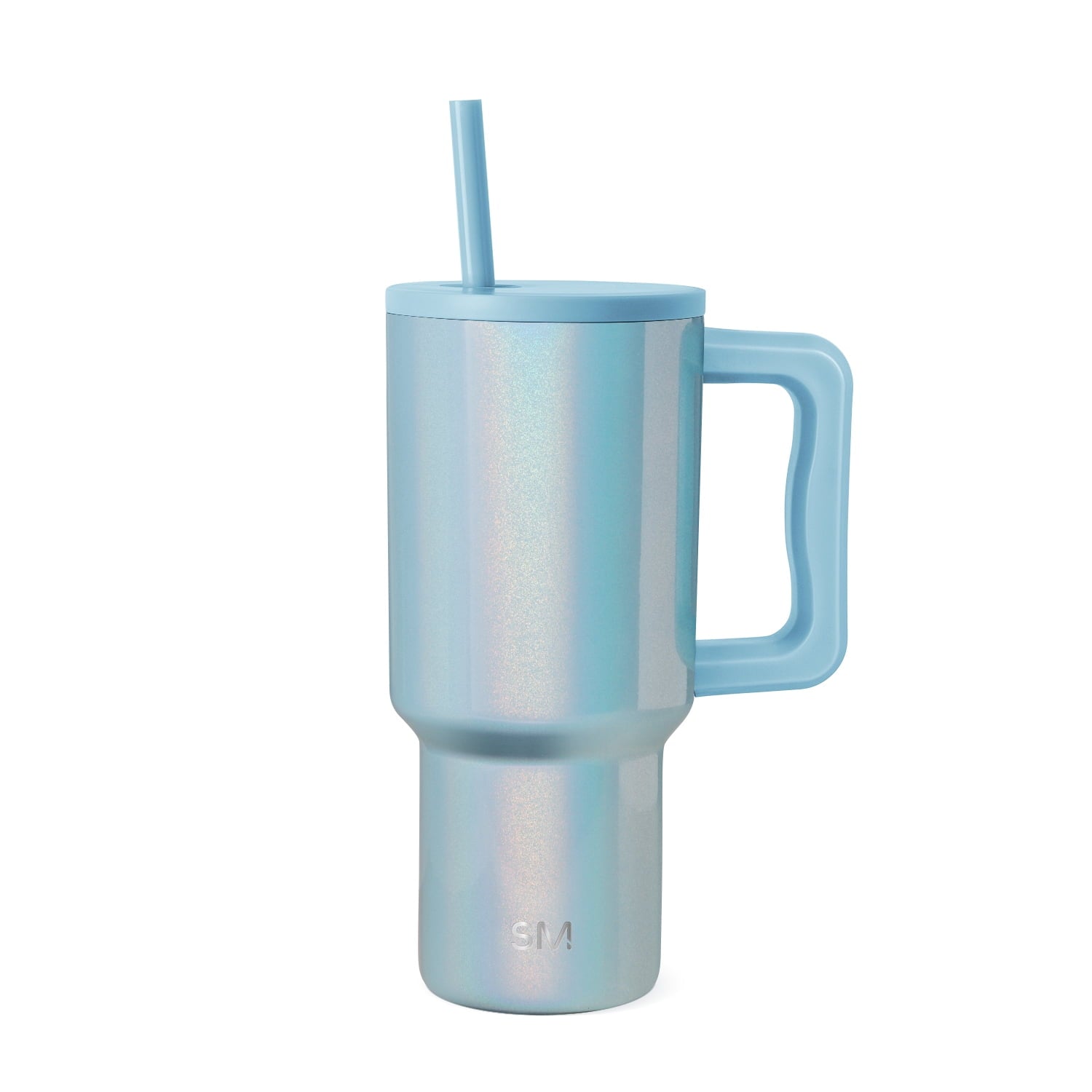 Simple Modern 30 fl oz Insulated Stainless Steel Trek Tumbler with Straw Lid | Seaglass Sage and Cream Checkmate - B21Q