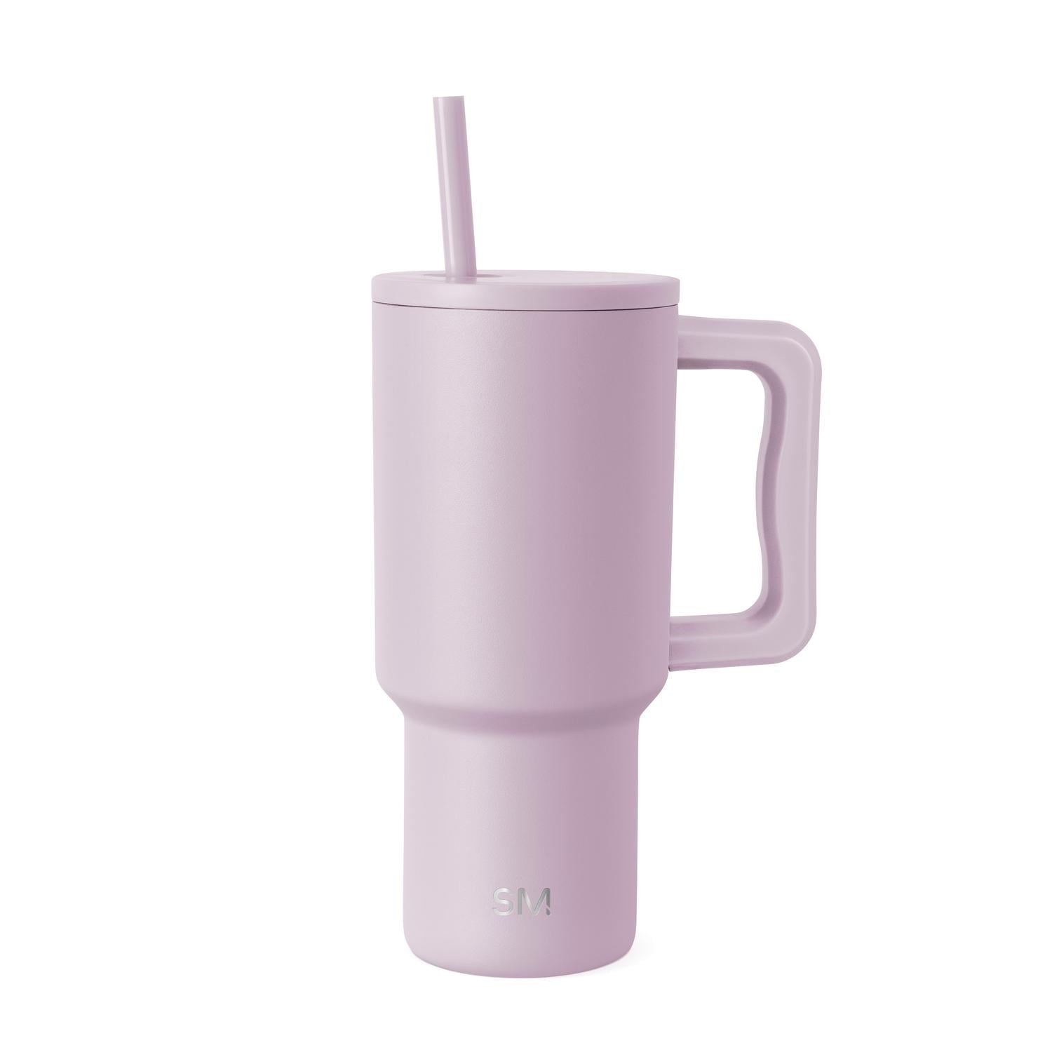 Simple Modern 30 fl oz Insulated Stainless Steel Trek Tumbler with Straw Lid | Seaglass Sage and Cream Checkmate - B21Q