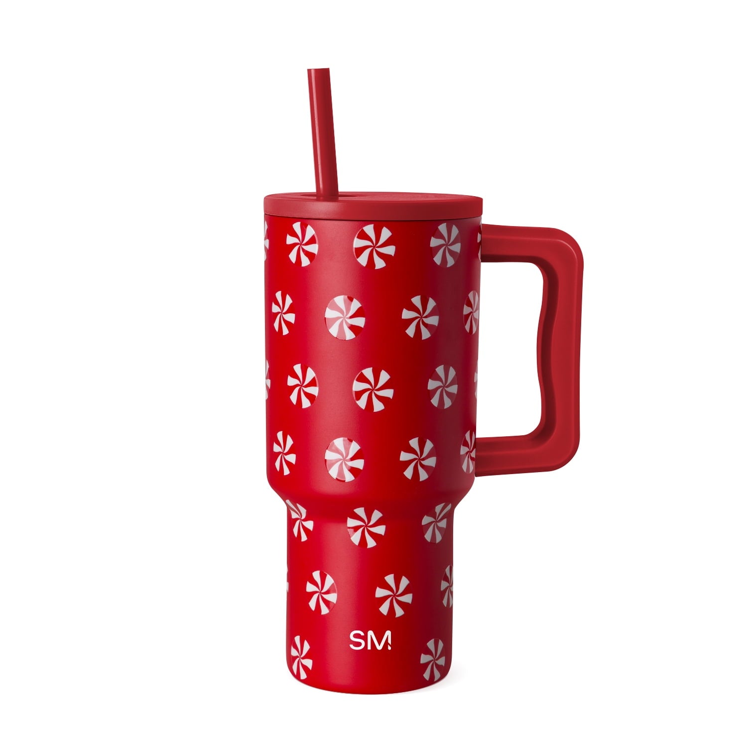 Simple Modern 30 fl oz Insulated Stainless Steel Trek Tumbler with Straw Lid | Seaglass Sage and Cream Checkmate - B21Q