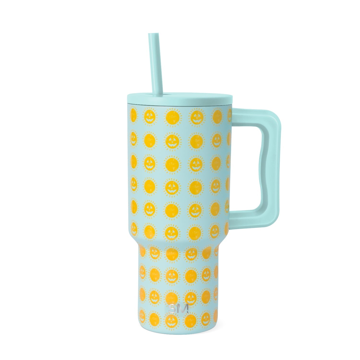 Simple Modern 30 fl oz Insulated Stainless Steel Trek Tumbler with Straw Lid | Seaglass Sage and Cream Checkmate - B21Q