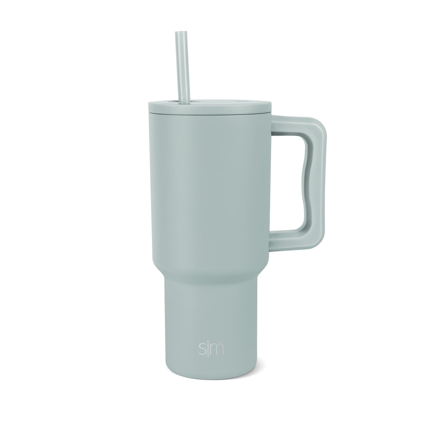 Simple Modern 30 fl oz Insulated Stainless Steel Trek Tumbler with Straw Lid | Seaglass Sage and Cream Checkmate - B21Q