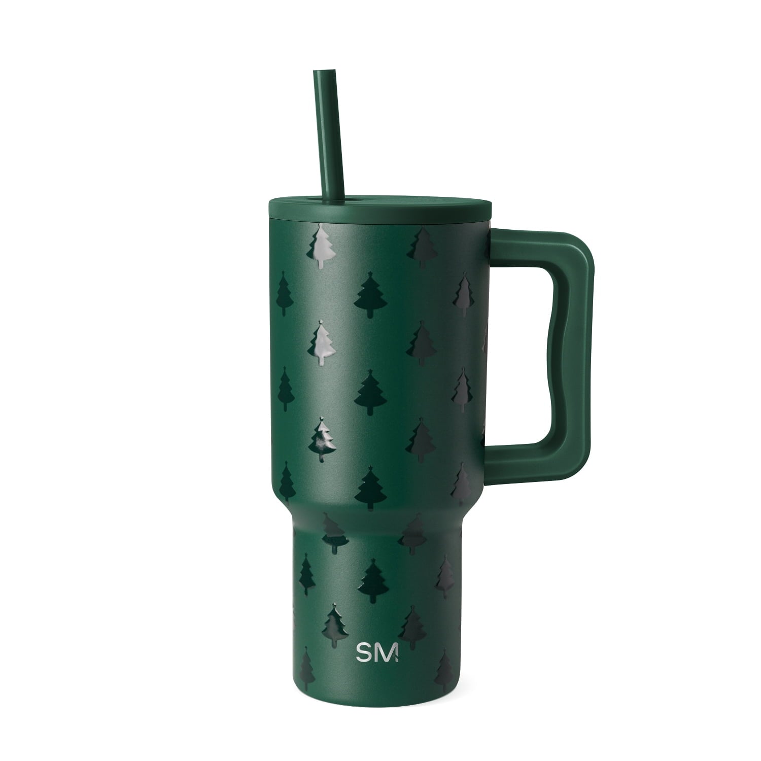 Simple Modern 30 fl oz Insulated Stainless Steel Trek Tumbler with Straw Lid | Seaglass Sage and Cream Checkmate - B21Q