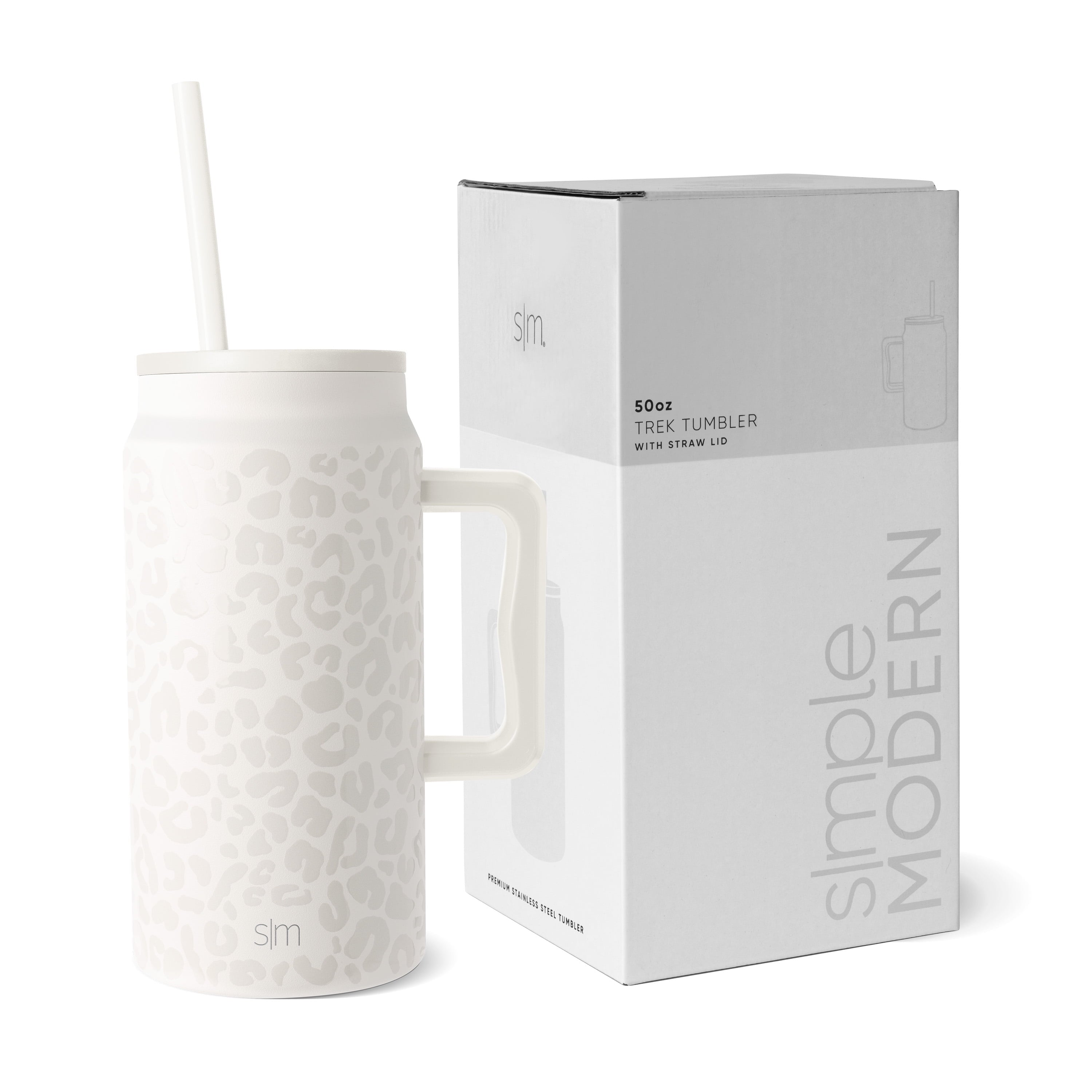 Simple Modern 50 fl oz Insulated Stainless Steel Trek Tumbler with Straw Lid | Midnight Black - X3HG