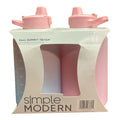 Simple Modern 64-oz Tritan Plastic Summit With Simple Flip Straw Lid 2 Pack (Sweet Taffy and Blush) - P5LY