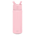 Simple Modern Kids Water Bottle with Straw Lid Vacuum Insulated Stainless Steel Metal Thermos Bottles | Reusable Leak Proof BPA-Free Flask for School | Summit Collection | 18oz, Blush -Blush - F96B
