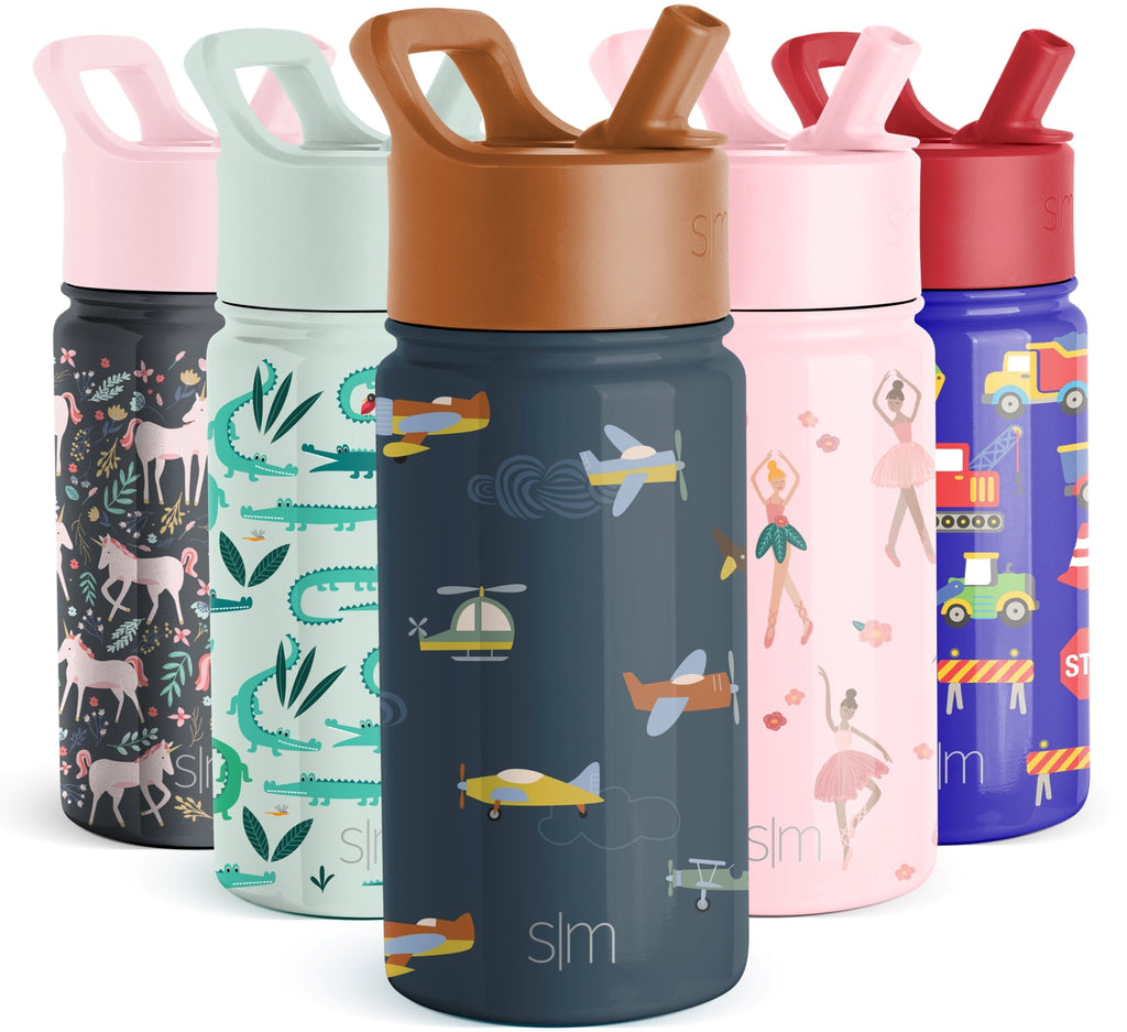 Simple Modern Summit Water Bottle Straw Lid Vacuum Insulated Stainless Steel Bottle | 14 fl oz - JCG8